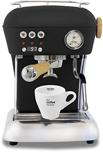 Ascaso Dream Up V3 Dark Black PID Wood Handle Semi-Automatic 110 volt Espresso Machine - w/Ascaso Cup & Saucer