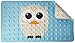 Kikkerland Bathmat, Owl, Natural Rubber High Grip Suction Cup, 27 by 15-inches