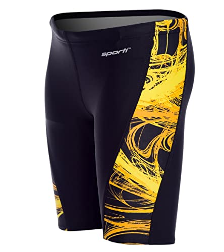 Sporti Light Wave Piped Splice Jammer Swimsuit