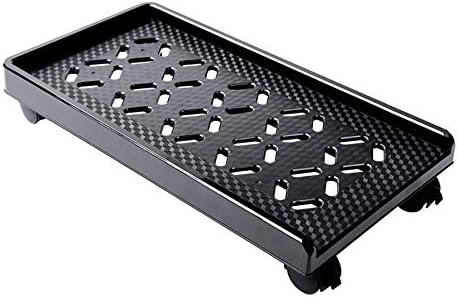 Crean Cpuスタンド Pcスタンド サーバーラック キャスター付き Pcワゴン デスクトップ用 熱対策 ほこり対策 掃除がラク 黒