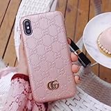 iPhone 8 Plus Case, Pink Premium PU Luxury Stylish Designer Fashion Leather Cover Case for iPhone 7 & 8 Plus