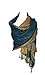 Paskmlna Border Pattern Double Layered Reversible Woven Pashmina Shawl Scarf Wrap Stole (#05teal)