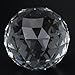 Faceted Crystal Ball Clear Cut Glass Ball 60/80mm Crystal Ball Prism Glass Translucent Faceted Gazing Ball Sphere Prisms Home Hotel Decor Hardware Fittings (80mm/3.15in)