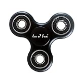 LuvnFun EDC Aluminum Little Finger Spinner Fidget Spinner Toy - Black