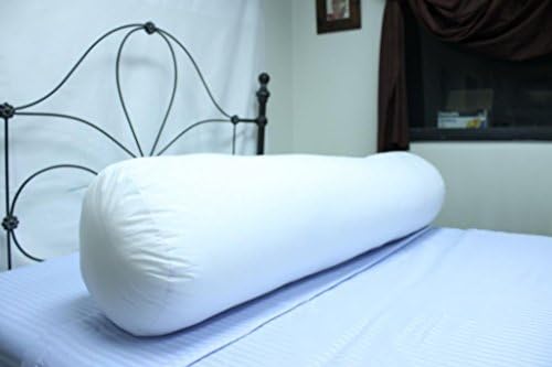 Soft King Sized White Poly/Cotton Cylinder Shaped Hypoallergenic Virgin Polyester Body Pillow