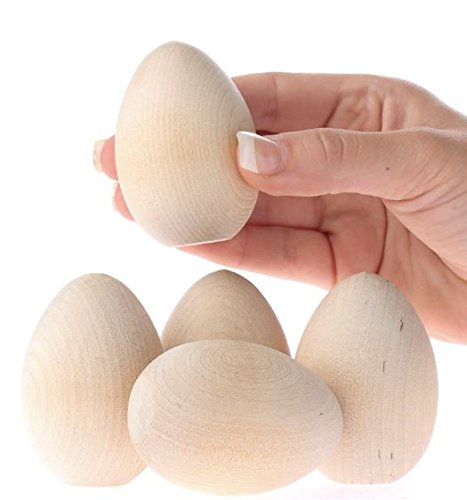 Set of 20 Flat Bottomed Unfinished Wood Eggs