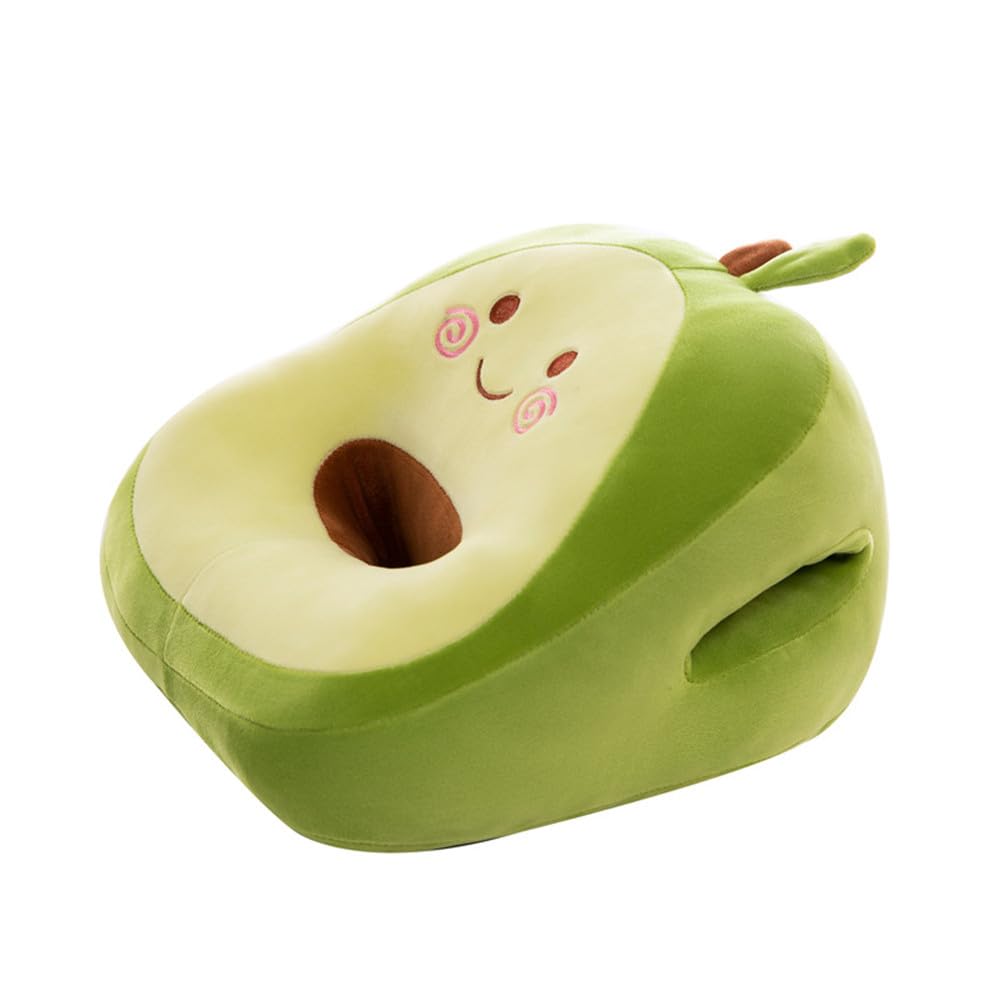 Tikwisdom Green avocado 35cm, soft nap avocado plush toy, office crouching pillow, doll warm hand pillow, ergonomic memory sleep pillow