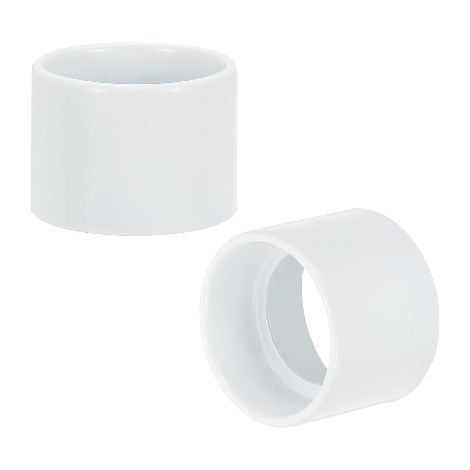 PATIKIL Light Socket Shade Ring, 2pcs E26 E27 Medium Base Metal Sockets Lock Ceramic/Porcelain Sockets with Thread Diameter 1-1/2 Inches for Hanging Lamp Holder, White 40mm / 1.57"
