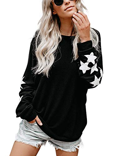 Photo 1 of **MINOR DAMAGE**
Blooming Jelly Womens Knit Pullover Sweaters Crewneck Long Sleeve Star Print Lightweight Cute Top, Large