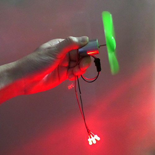 Blesiya 90mm Dia. Wind Turbines Generator DC Motor Fan LED Display Toy Project DIY Kits Set