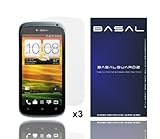 BasalGuardz(TM) HTC One S Ultra-Clear Anti-Fingerprint Screen Protectors (3-pack) [BasalGuardz Retail Packaging]