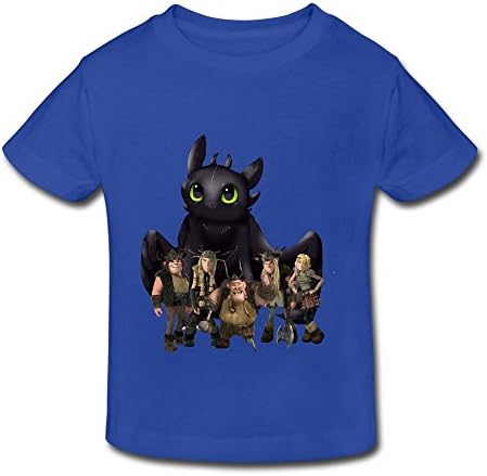 Age 2-6 Kid's Cool How To Train Your Dragon Toothless 100% Cotton Tee Shirt 5-6 Toddler RoyalBlue