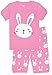 Girls Rabbit Pajamas Children Sleepwear Kids 100% Cotton Short Set