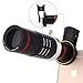 Camera Lens Kit,WMTGUBU 18X Zoom HD Clip On Optical Telescope Telephoto Lens+15X Super Macro Lens+0.6X Wide Angle Lens with Clip for All of Samsung Aondroid Phones(Black)