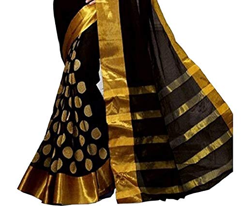 perfectblue cotton silk saree with blouse piece