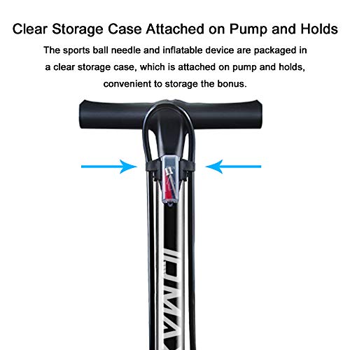 Bv Bicycle Ergonomic Bike Floor Pump With Gauge & Smart Valve Head At...