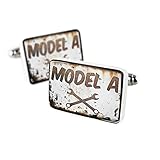 Cufflinks Rusty old look car Model A Porcelain