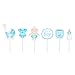 Quotidian Blue Festive Decorative Paper Cupcake Toppers 4