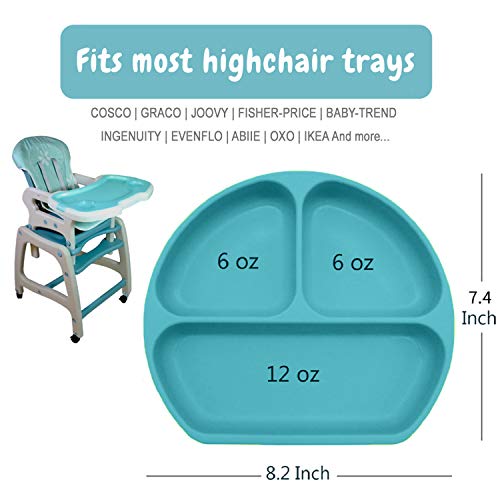 image for Silikong Suction Plate for Toddlers | BPA Free | Microwave, Dishwasher