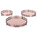 Sophia Metal 3 Piece Serving Tray Set Color: Rose Gold