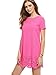 SheIn Women's Crew Neck Short Sleeve Hollow Shift Dress Medium Pink