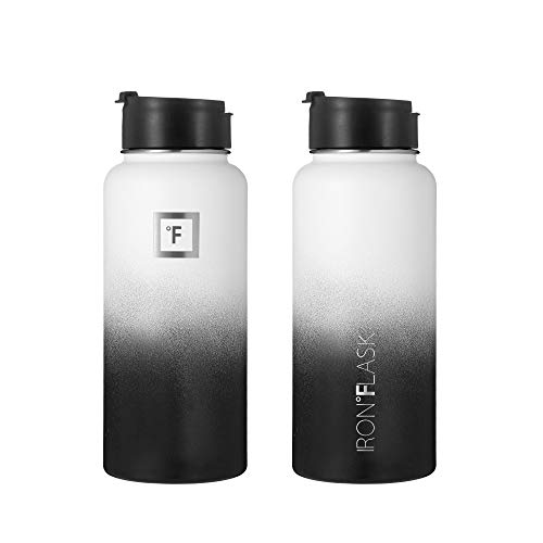 image for Iron Flask Sports Water Bottle - 32 Oz, 3 Lids (Straw Lid), Vacuum Ins