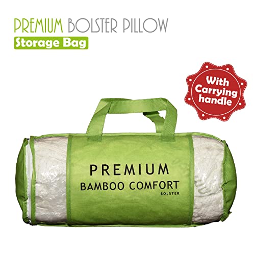 Premium Bamboo Bolster Pillow for Bed Shredded Memory Foam Pillow