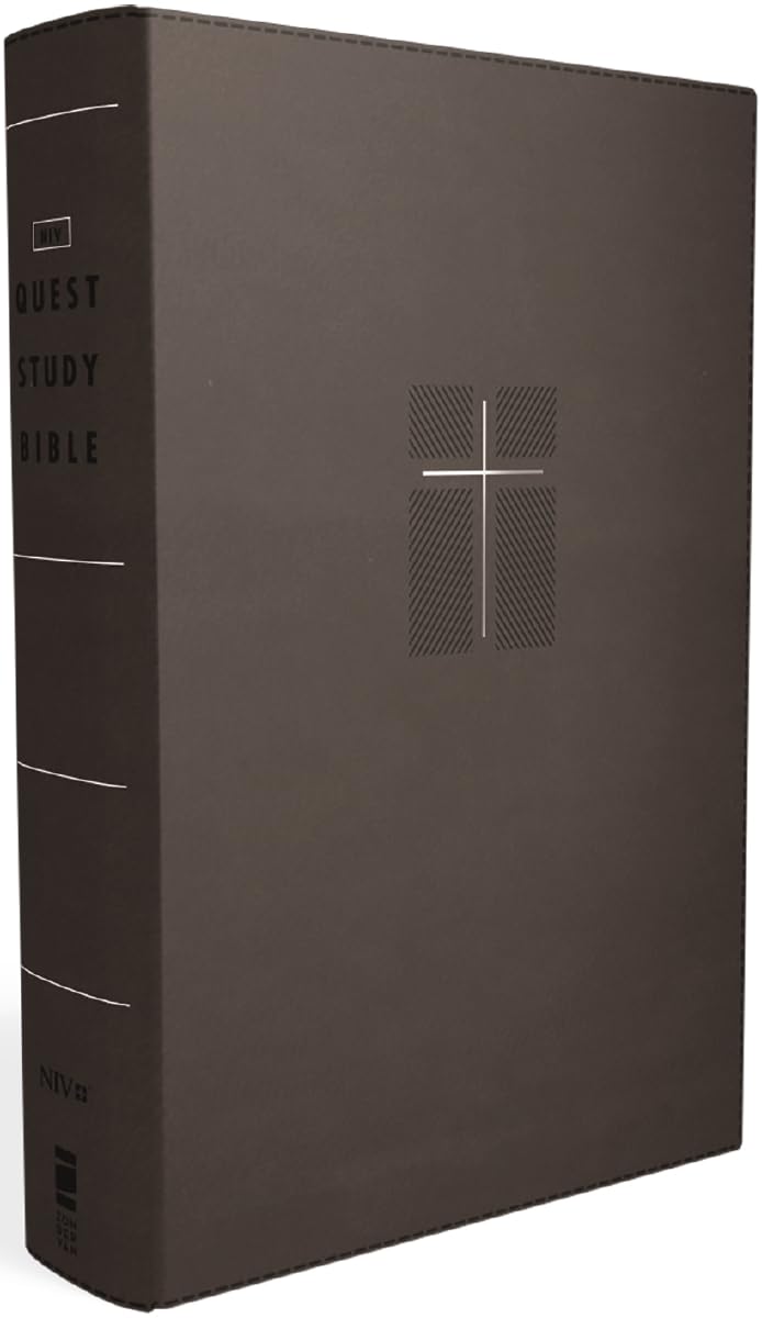 NIV, Quest Study Bible, Leathersoft, Black, Comfort Print: The Only Q and A Study Bible