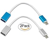 LABOL Set of 2 [2-Pack] USB Type C male to USB 3.0 A female OTG Data Cord Cable Adapter (Convertor) for Apple Macbook Pro, ChromeBook Pixel, Nexus 5X/6P,HTC 10 OnePlus 2 and Others.