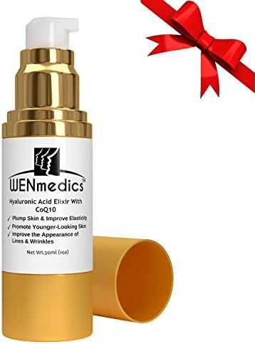 WENmedics Hyaluronic Acid Serum for Face | Anti-Aging Wrinkle Serum Moisturizer with VIT C,E CoQ10 | for Radiant Youthful Skin | Fragrance Free - No Flaky Patches, Dryness or Irritation
