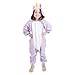 Emolly Fashion Kids Animal Unicorn Pajama Onesie - Soft and Comfortable with Pockets (8, Purp) Purple