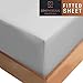 Empyrean Full Fitted Sheet - Deep Pocket, Fits 14-16 Inch Mattress, Ultra Soft Microfiber, Wrinkle-Resistant, Shrinkproof & Fade Resistant, Hotel-Quality Sheet for Full Size Beds, Light Grey