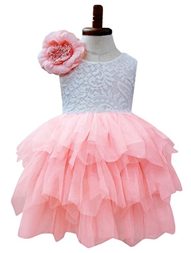 2bunnies girl baby girl beaded lace back flower girl birthday par…