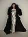 Black Floor Length Fur Coat and White Sequined Gown Made for Barbie Doll