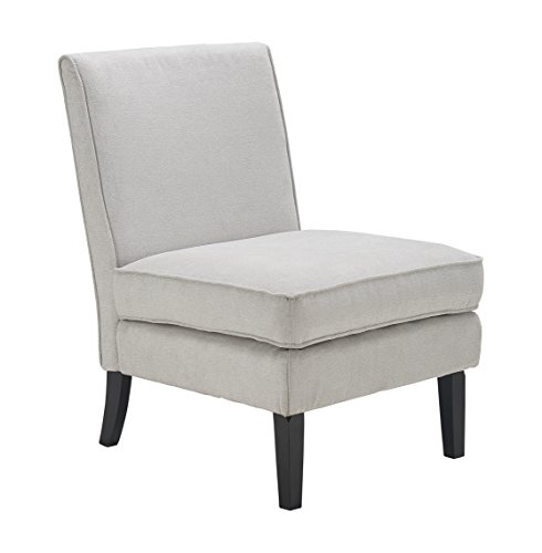 Elle Decor UPH10020A Elle Décor Olivia Ottoman, Accent Chair, Gray - Thumbnail 4