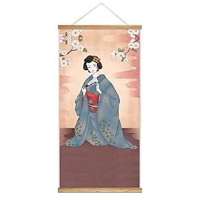 Hanging Poster NO Magnetic Wooden Framed Japanese Style...