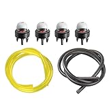 HIPA (Pack Of 4) 12318139130 Primer Bulb + Fuel Line For ECHO Chainsaw CS300 CS301 CS305 CS306 CS310 CS340 CS341 CS345 CS346 CS352 CS370 CS400 CS3400 CS3450 CS450 PB770H PB770T SRM400U SRM410U