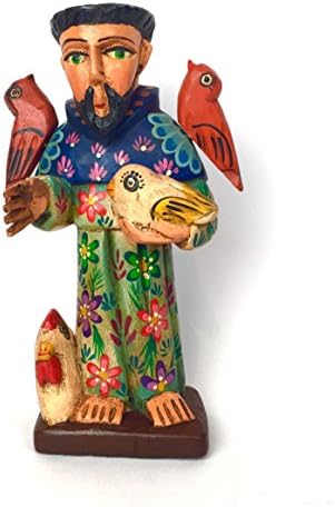 AltiplanoSaint Francis Fino Statue, Patron Saint of Animals - 10" Tall, Hand Carved, Made in Guatemala