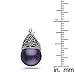 SILVER EMPIRE Fine Jewelry | 925 Sterling Silver Filigree Earrings for Women | Features Marcasite & Colorful Glass Pearls (Purple) | Cap Mounting w/Latch Closure | Oxidized Finish | Hypoallergenic