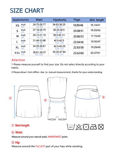 image for slimour Women Print Golf Skirt Travel Skirts with Pockets Swim Skirt H