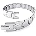 KONOV Mens Stainless Steel Bracelet, Classic Link Wrist, Silver