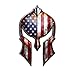 Spartan Helmet Decal Distressed Tattered USA Gladiator American Flag Sticker 2nd Amendment Molon Labe