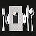RayPard 24-Piece Silverware Set, Flatware Set Mirror Polished, Dishwasher Safe Service for 4, Include Fork/Spoon with 5-Compartment Non Slip Silverware Drawer Organizer Box Tray