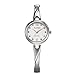 Women's SL711SWA02 Luxury Floating Crystal Quartz Silver Bracelet Watch with Delicate Box