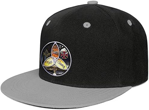 QILI Freemasonry, Masonic Lodge, Scottish Rite Unisex Flat Brim Baseball Caps Adjustable Sun Protection Trucker Cap