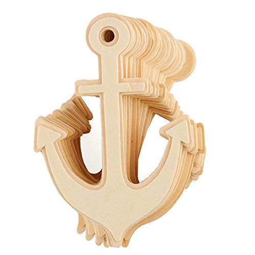 Factory Direct Craft Unfinished Craft Wood Dimensional Anchor Cutouts | 24 Cutouts
