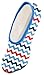 Snoozies by the Sea Women's Lightweight Skinnies Footcovering Slippers (Medium, Nautical Chevron)
