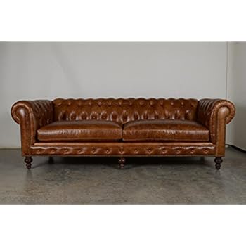 Amazon.com: COCOCO Chesterfield Leather Sofa: Kitchen & Dining