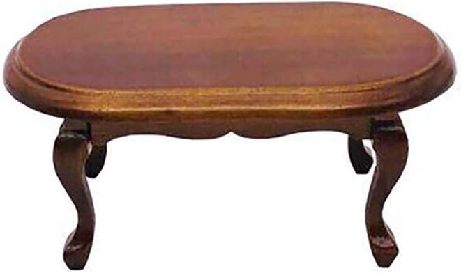 JKRTR 1/12 Mini Dollhouse Furniture Miniature Teatable Coffee Table Living Room Toy (As Shown)
