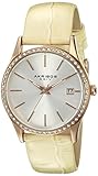 Akribos XXIV Women's AK883WTR Round Silver Dial Three Hand Quartz Rose Gold Tone Strap Watch